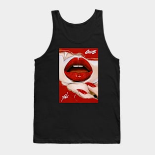 Yeb1 Art Red Lips Chicano Art California Style Tank Top